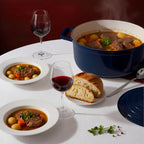 Round Casserole Dish - Blue