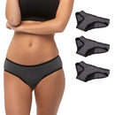 Set Of 3 Alma Menstrual Shorties - Anthracite Grey