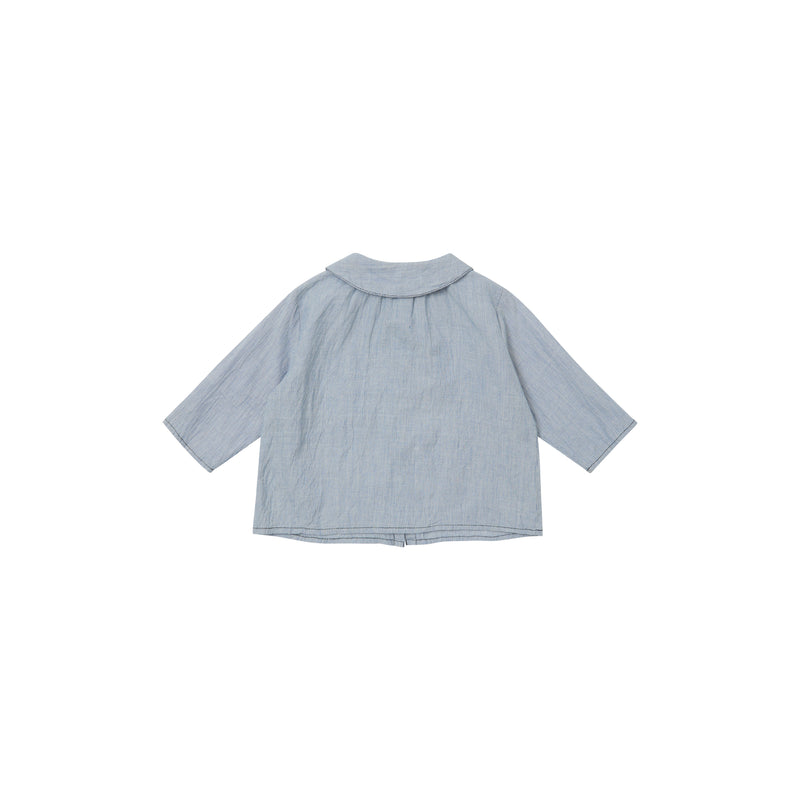 Aloe blue/white stripe blouse - Caramel selection available on amaetc.com, eco friendly concept store for children