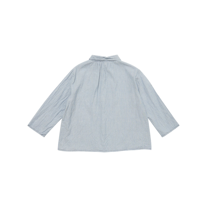 Aloe blue/white stripe blouse - Caramel selection available on amaetc.com, eco friendly concept store for children
