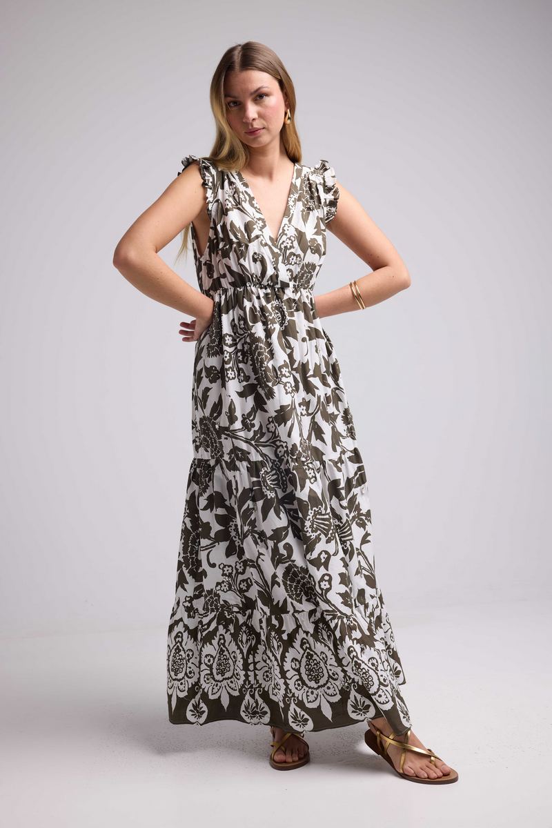 Robe Longue Sans Manche - Brown