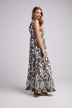 Robe Longue Sans Manche - Brown