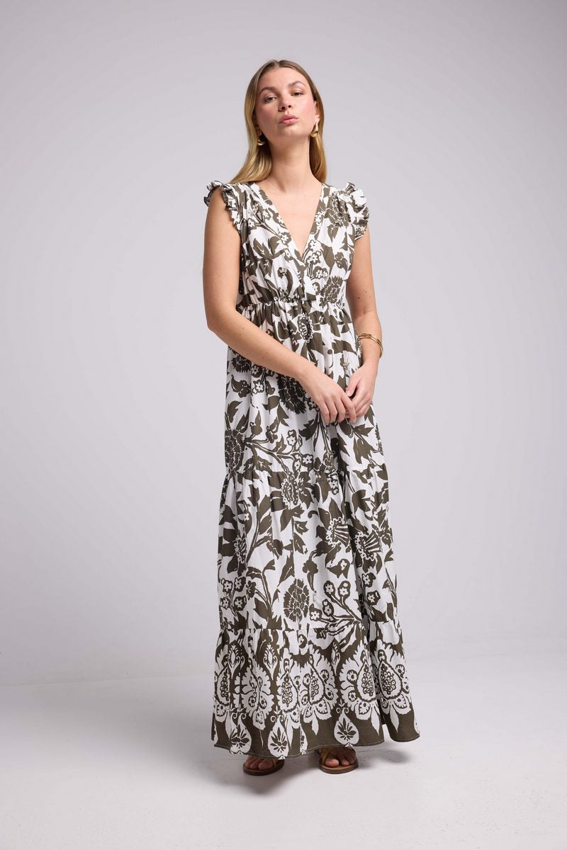 Robe Longue Sans Manche - Brown