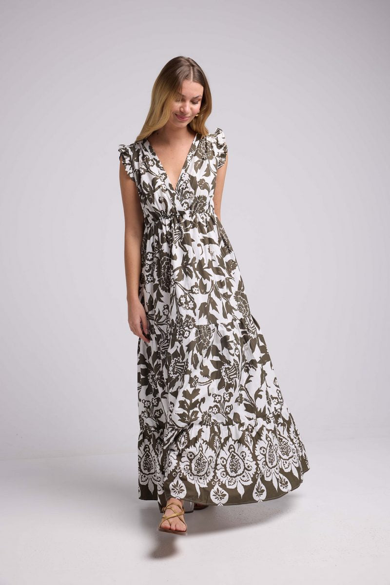 Robe Longue Sans Manche - Brown