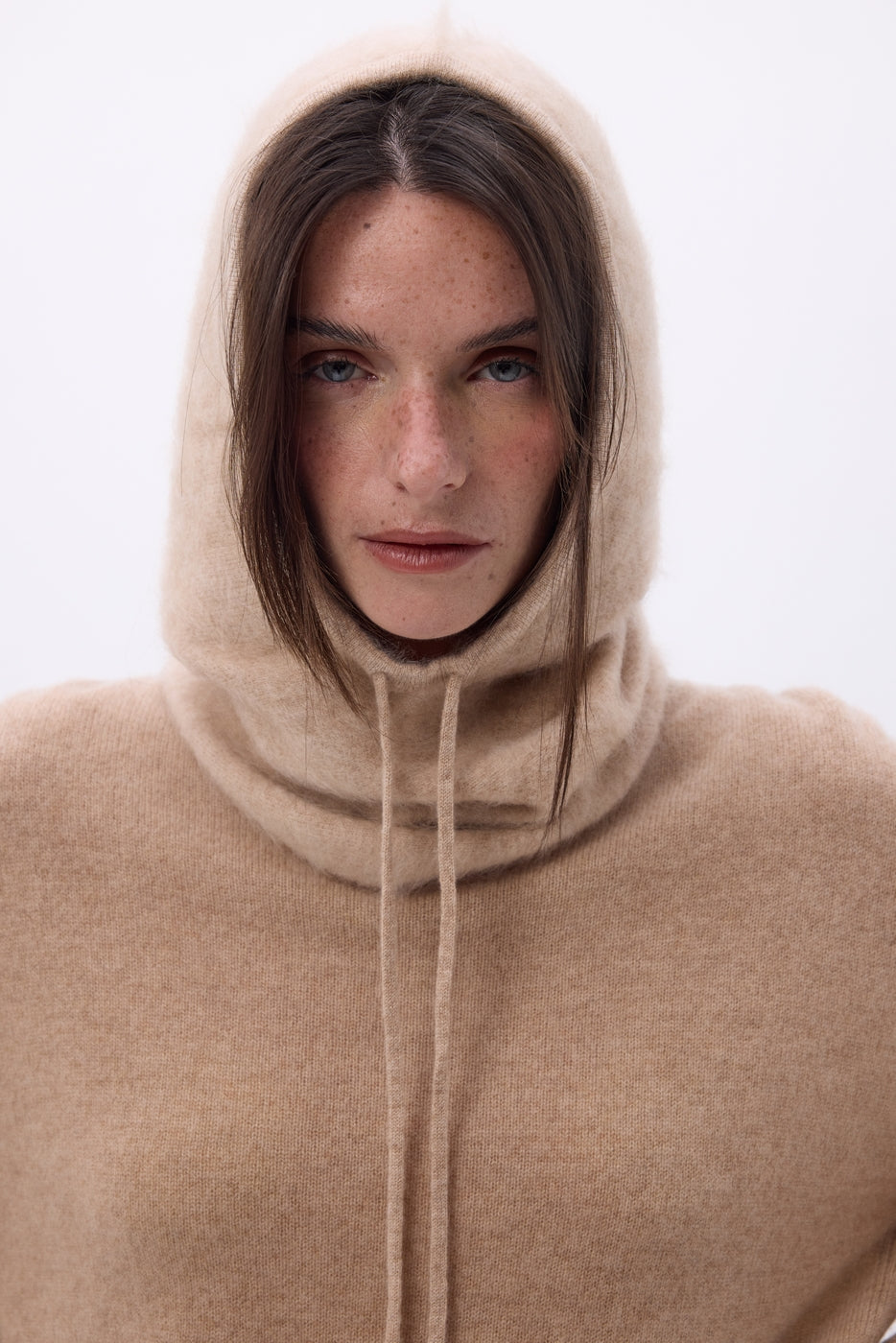 Pasamontañas – Cachemira cepillada Alta - Beige crema - Unisex