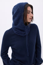 Cagoule – Cachemire Brossé Alta - Bleu Marine - Mixte