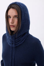 Cagoule – Cachemire Brossé Alta - Bleu Marine - Mixte