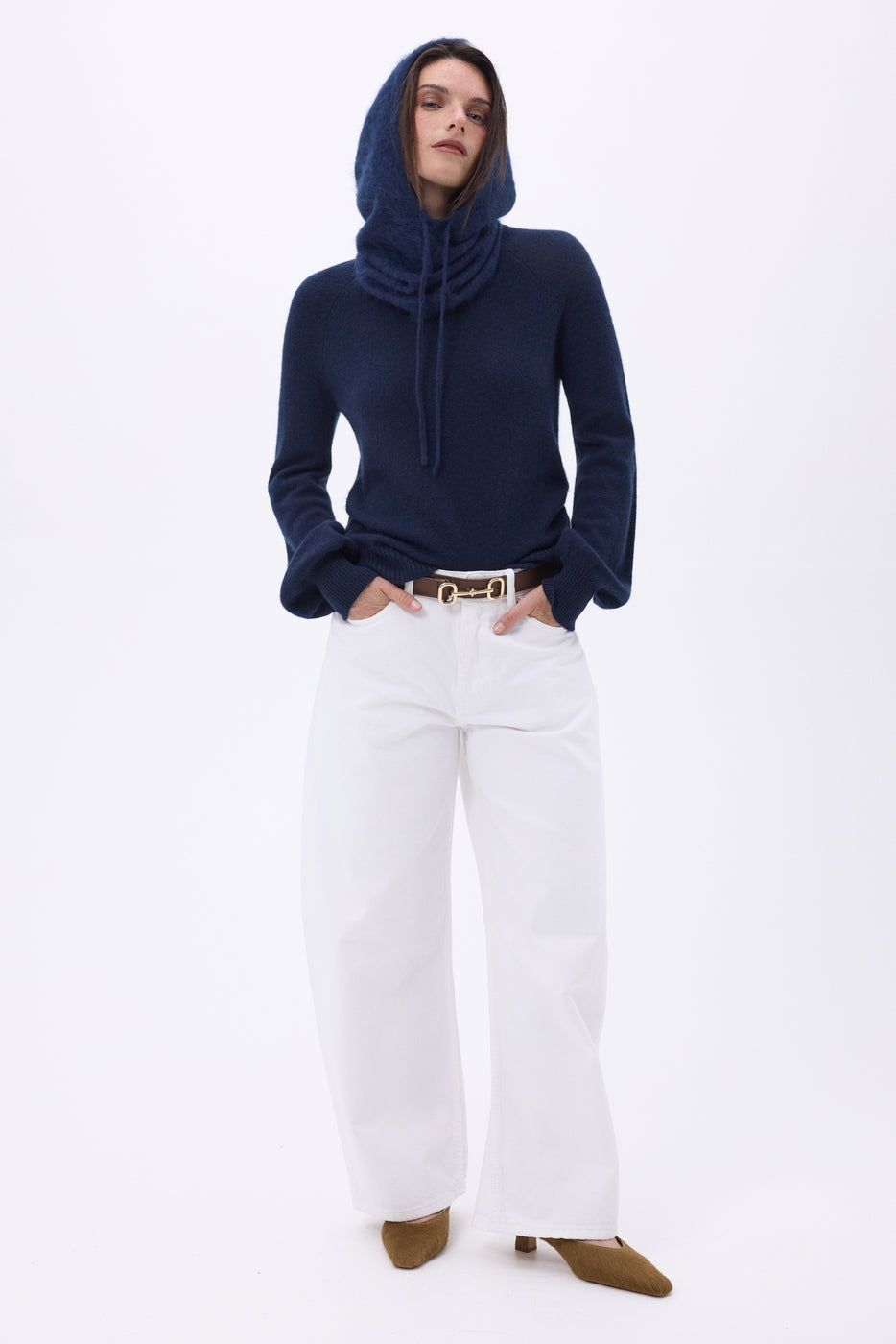 Cagoule – Cachemire Brossé Alta - Bleu Marine - Mixte