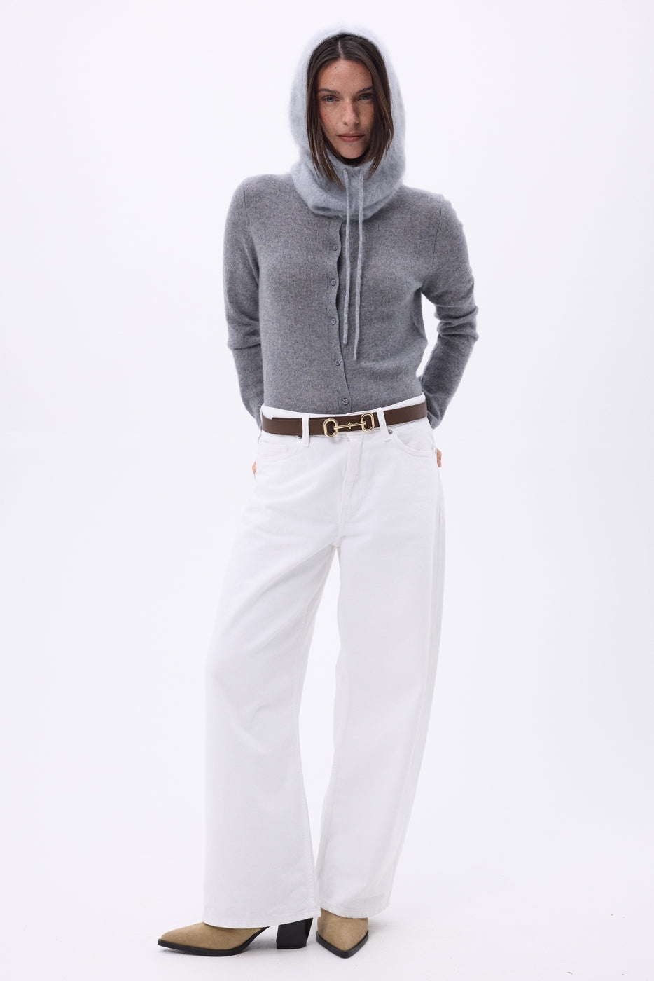 Balaclava – Alta Brushed Cashmere - Light Grey - Unisex
