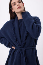 Chaleco oversize con cinturón Alya - Azul marino - Mujer