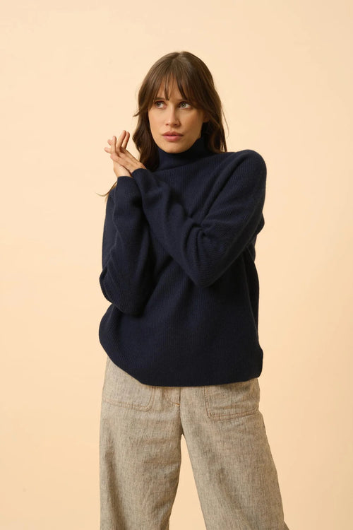 Pull Col Montant - Alyssa - Navy