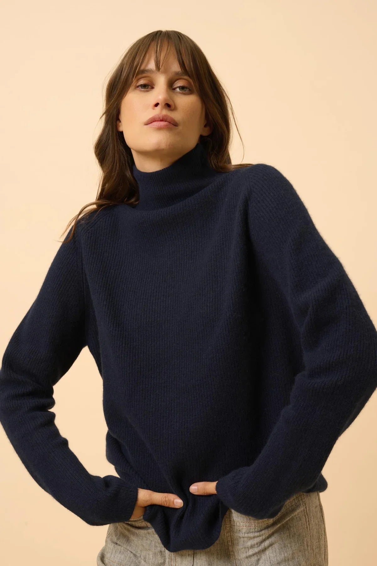 Pull Col Montant - Alyssa - Navy