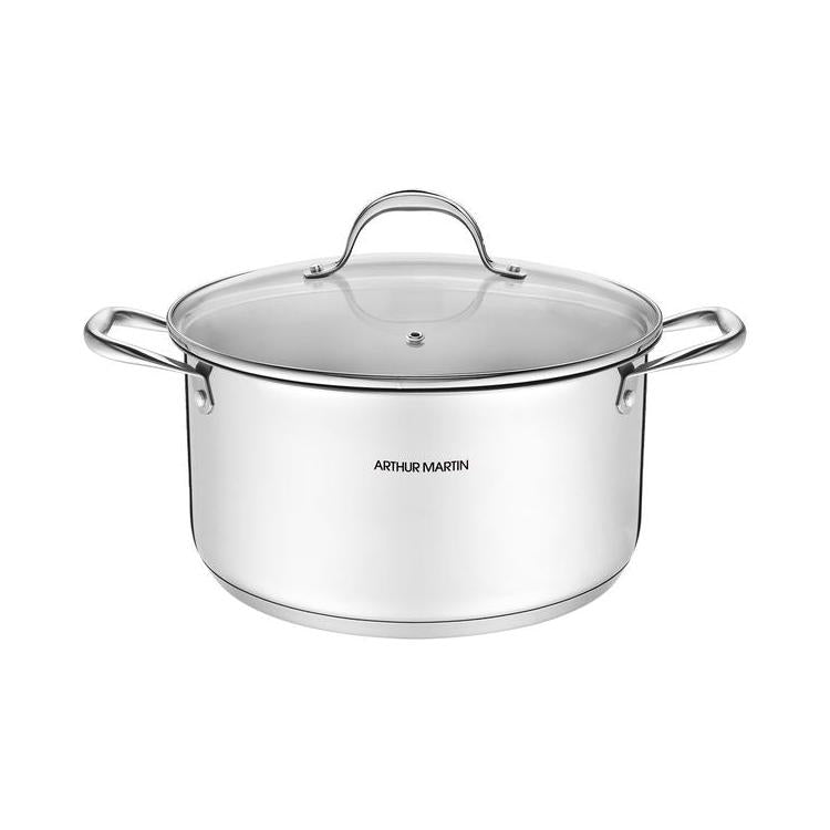 Stockpot 32cm - Glass Lid - Stainless Steel - Inox
