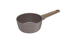 Set of 3 Saucepans 16/18/20cm - Forged Aluminum - Ceramic Coating - Taupe