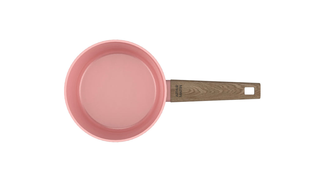 Set of 3 Saucepans 16/18/20cm - Forged Aluminum - Ceramic Coating - Pink