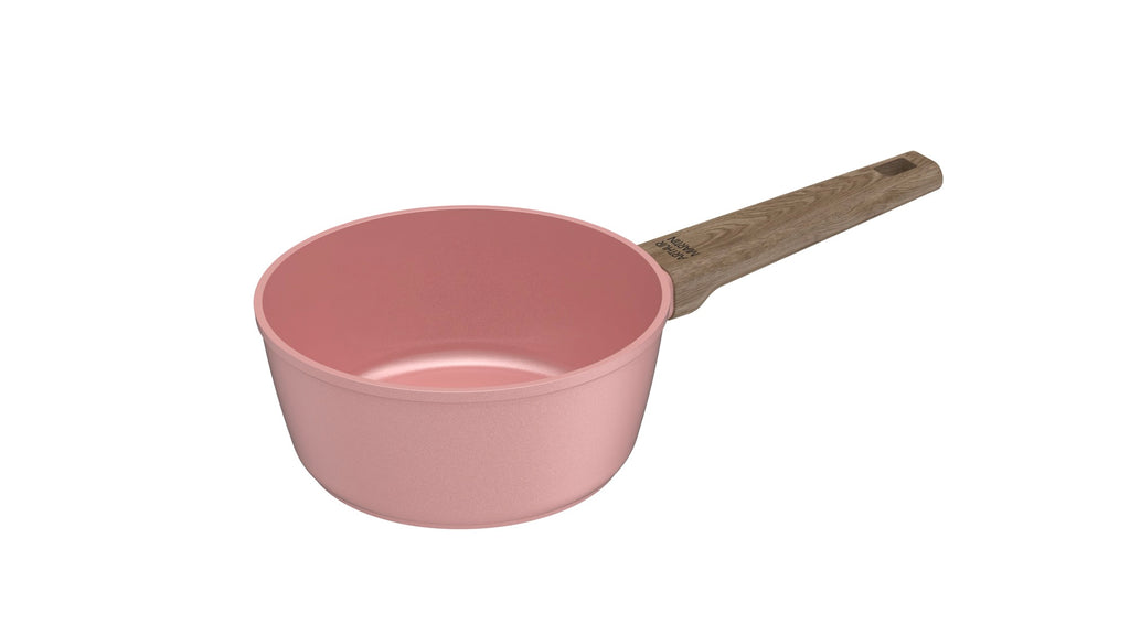 Set of 3 Saucepans 16/18/20cm - Forged Aluminum - Ceramic Coating - Pink