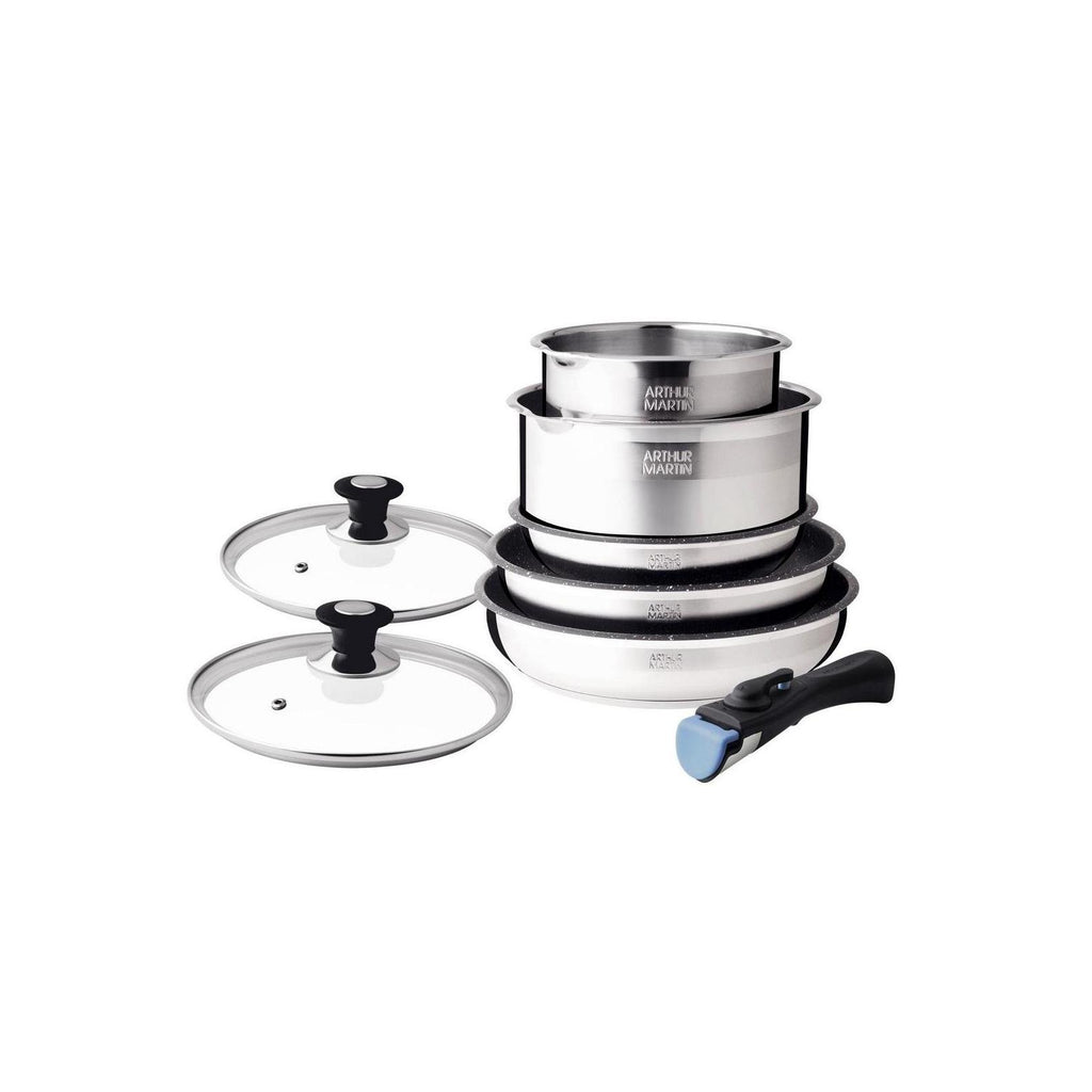 Battery 8 Pieces - Stainless Steel - Non-Stick - Stainless Steel