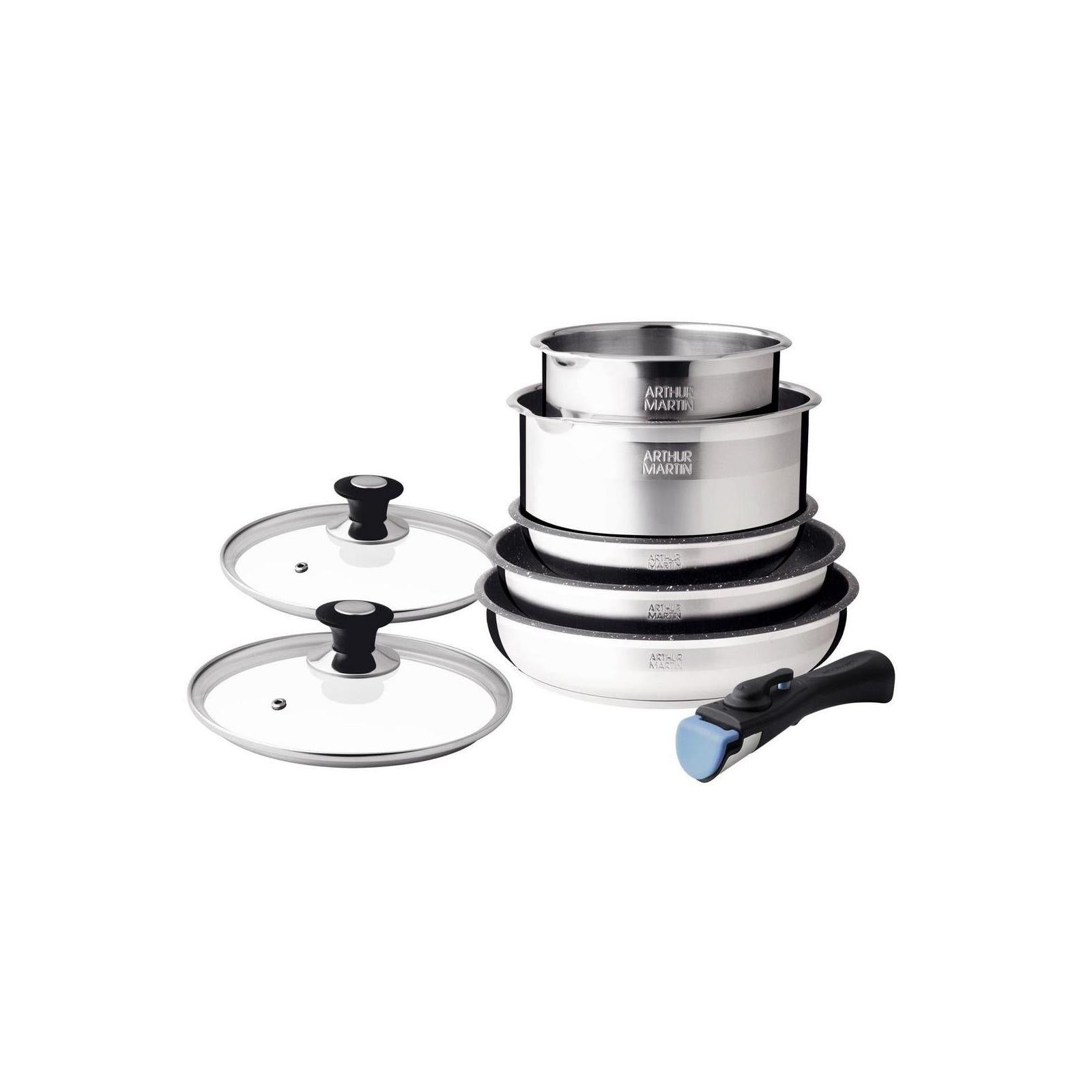 Battery 8 Pieces - Stainless Steel - Non-Stick - Stainless Steel