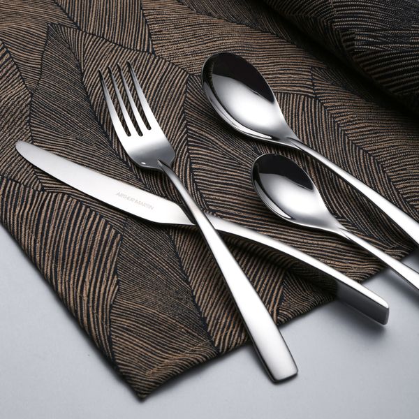24 Piece Cutlery Set - Stainless Steel - Satin Finish Stainless Steel