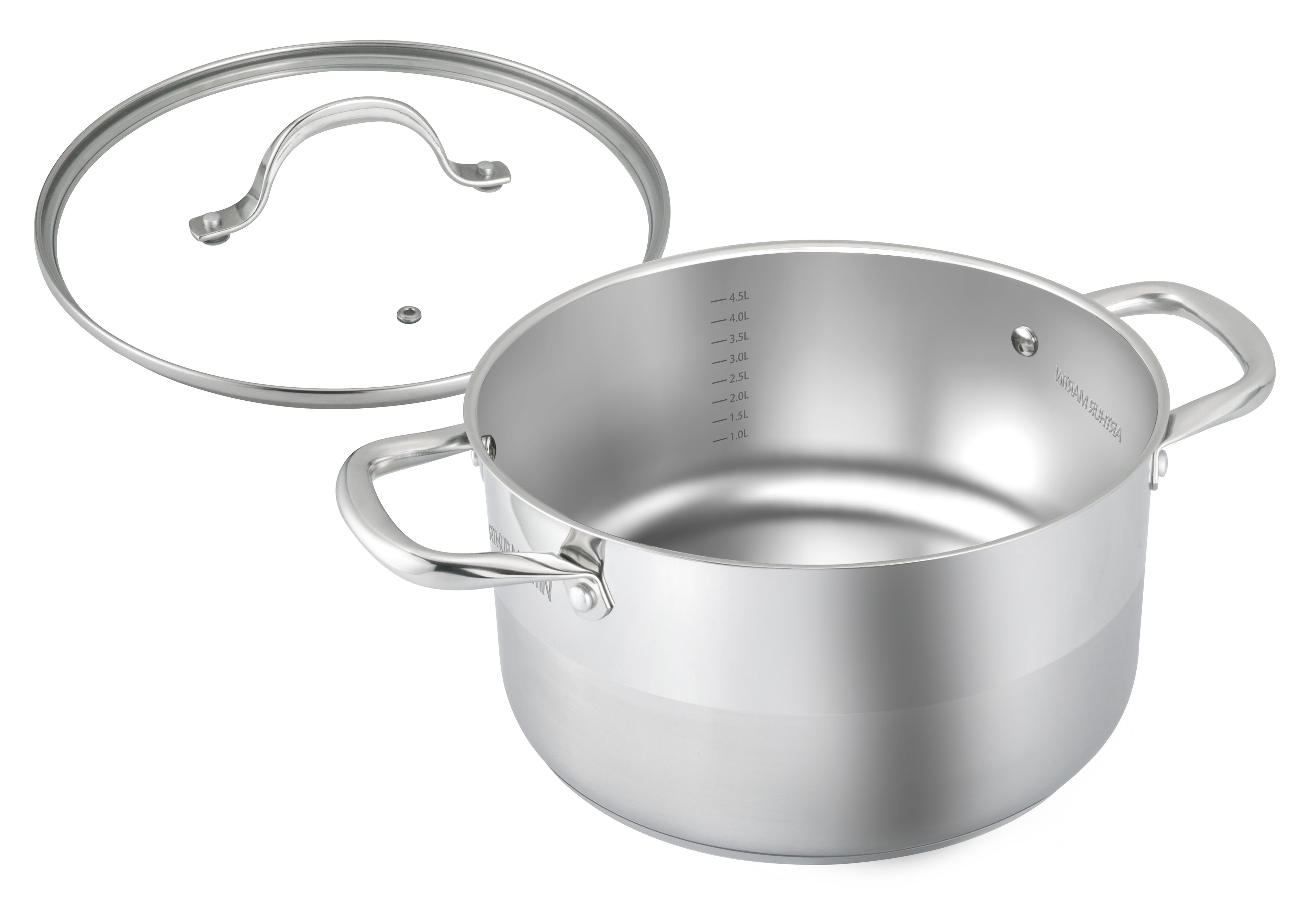 Olla 28cm - Tapa de Vidrio - Acero Inoxidable - Inox