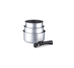 Set 3 Casseroles 16/18/20cm - Aluminium - Anti-Adhésif - Silver