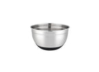 Set Of 3 Salad Bowls With Lid 16-20-24 Cm - Stainless Steel And Black