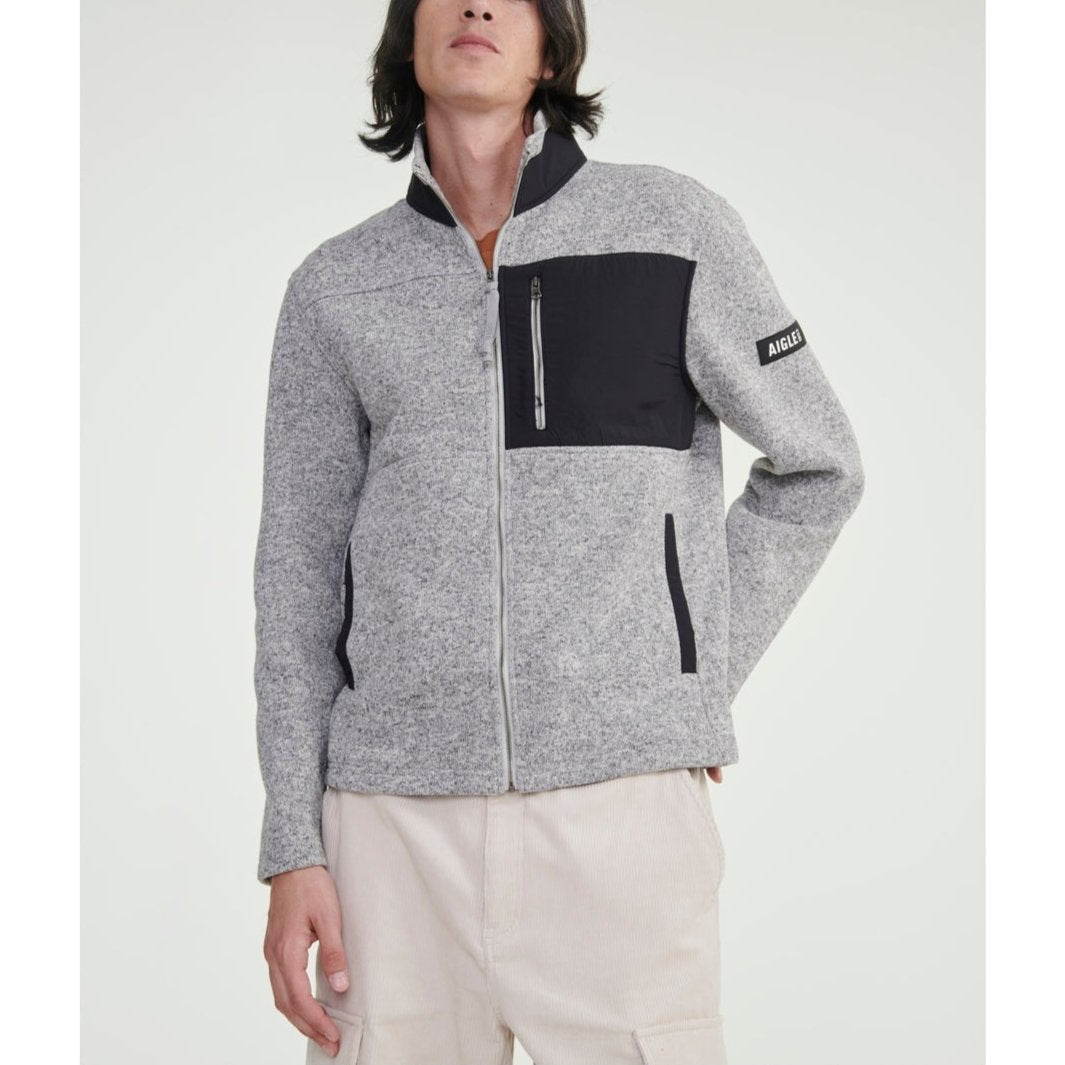 Forro polar con cremallera completa - Heather Grey Cb - Hombres