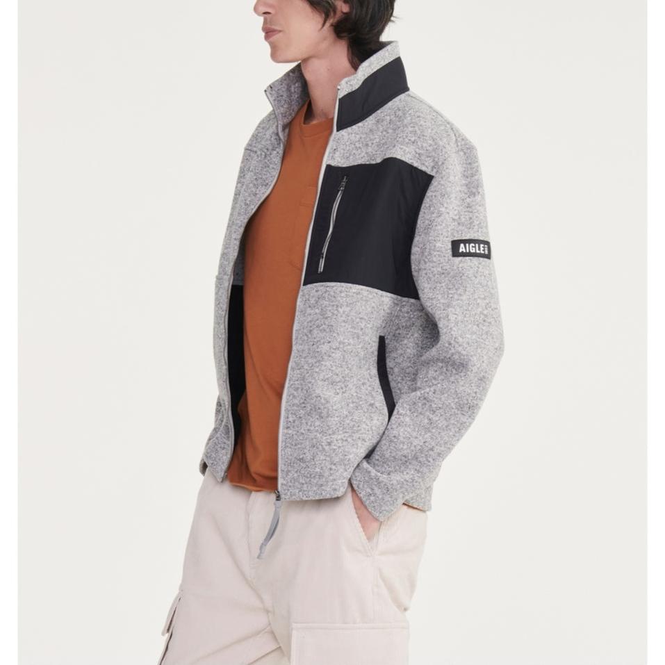 Forro polar con cremallera completa - Heather Grey Cb - Hombres