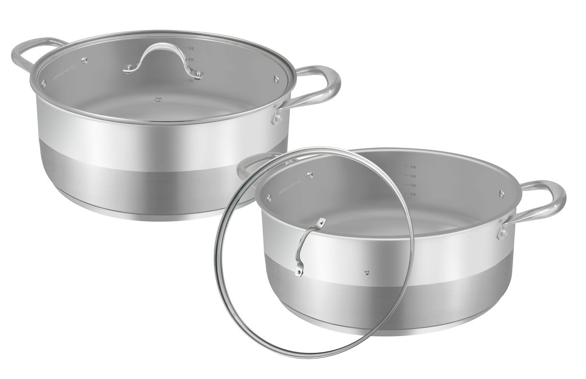 Cazuela 28cm Con Tapa - Acero Inoxidable - Inox