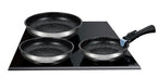 Set of 3 Frying Pans 20/24/26cm - Non-Stick Interior - Stainless Steel - Inox