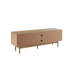 Amana - Mueble de TV - Efecto roble y rejilla de ratán