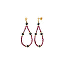 Amante Boucles D'Oreilles Grenat/Onyx