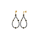 Amante Boucles D'Oreilles Hematite/Onyx