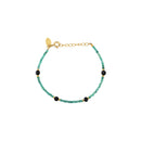 Amante Bracelet Agate Verte/Onyx