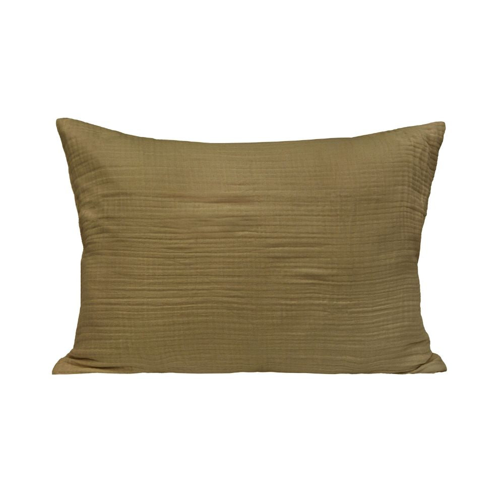 Funda de almohada de gasa de algodón Amante - Bronce