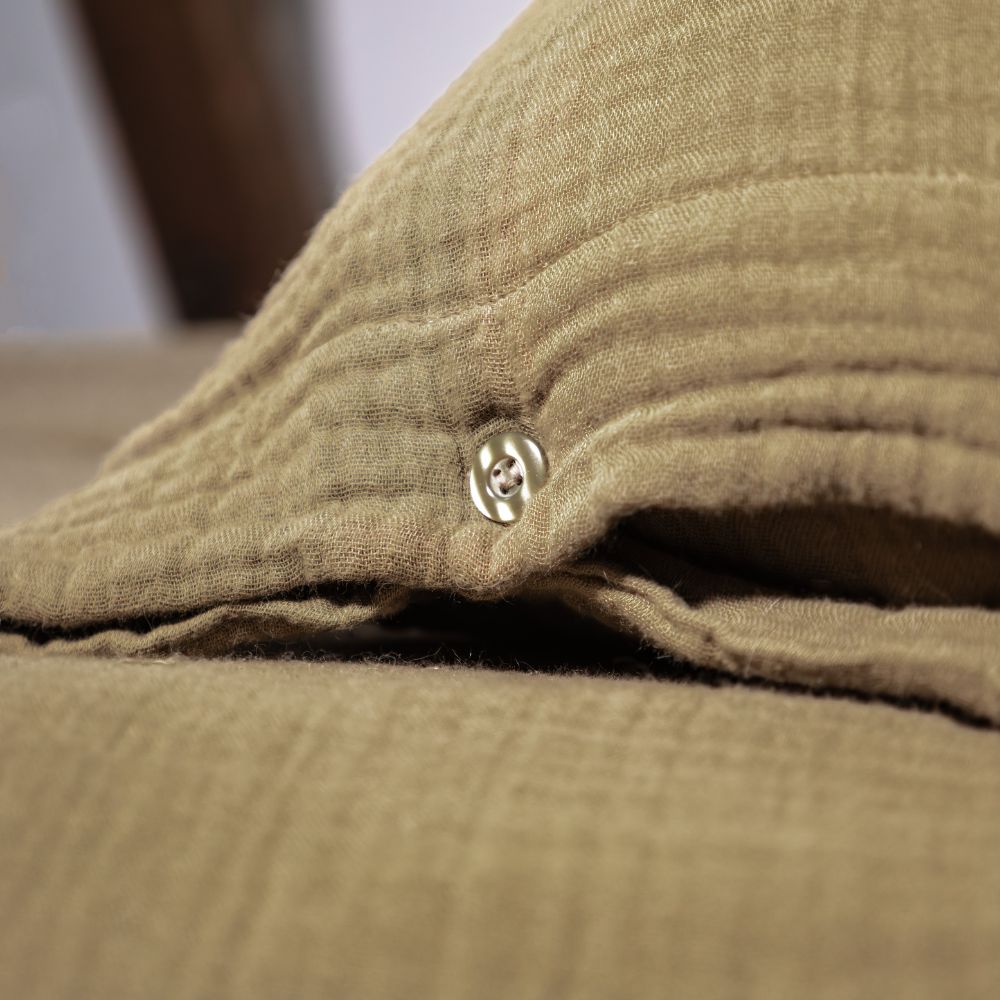 Funda de almohada de gasa de algodón Amante - Bronce