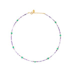 Collar Amante Amatista/Nácar Blanco