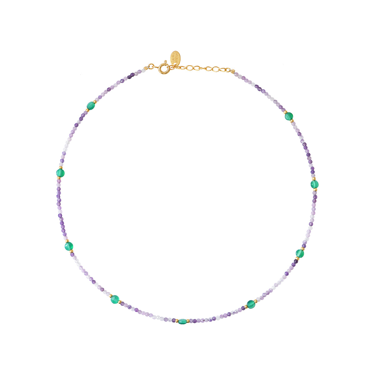 Collar Amante Amatista/Nácar Blanco