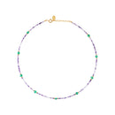Collier Amante Amethyste/Nacre Blanche