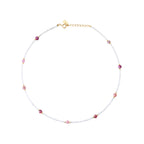 Collier Amante Labradorite/Tourmaline Rose