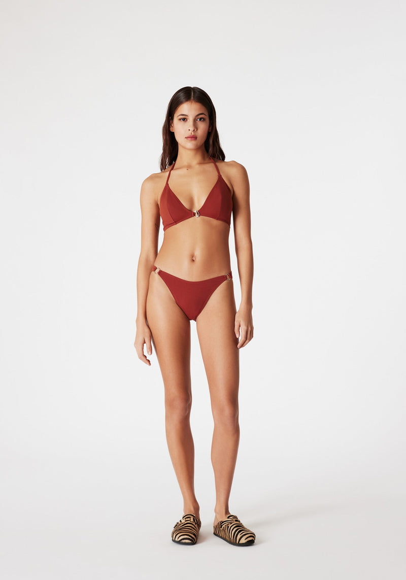 Top de bikini de triángulo Amaretto - Auburn