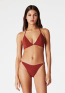 Top de bikini de triángulo Amaretto - Auburn