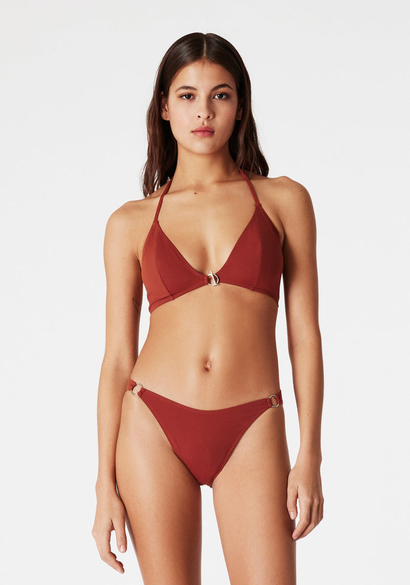 Top de bikini de triángulo Amaretto - Auburn