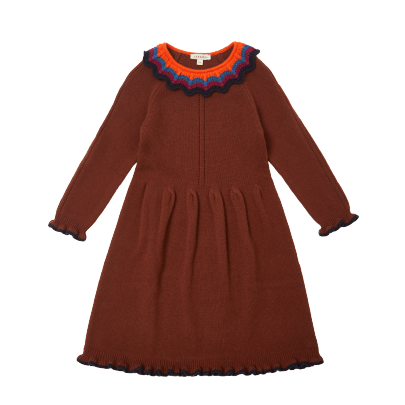 Amberley Nutmeg wool dress - Caramel selection available on amaetc.com, eco-friendly concept store for children