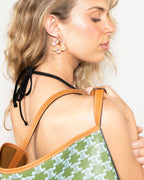 Boucles D'Oreilles Maxi Fleurette - Rose Orangé