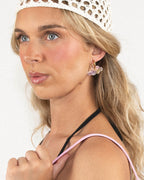 Boucles D'Oreilles Nuage - Rose Orangé