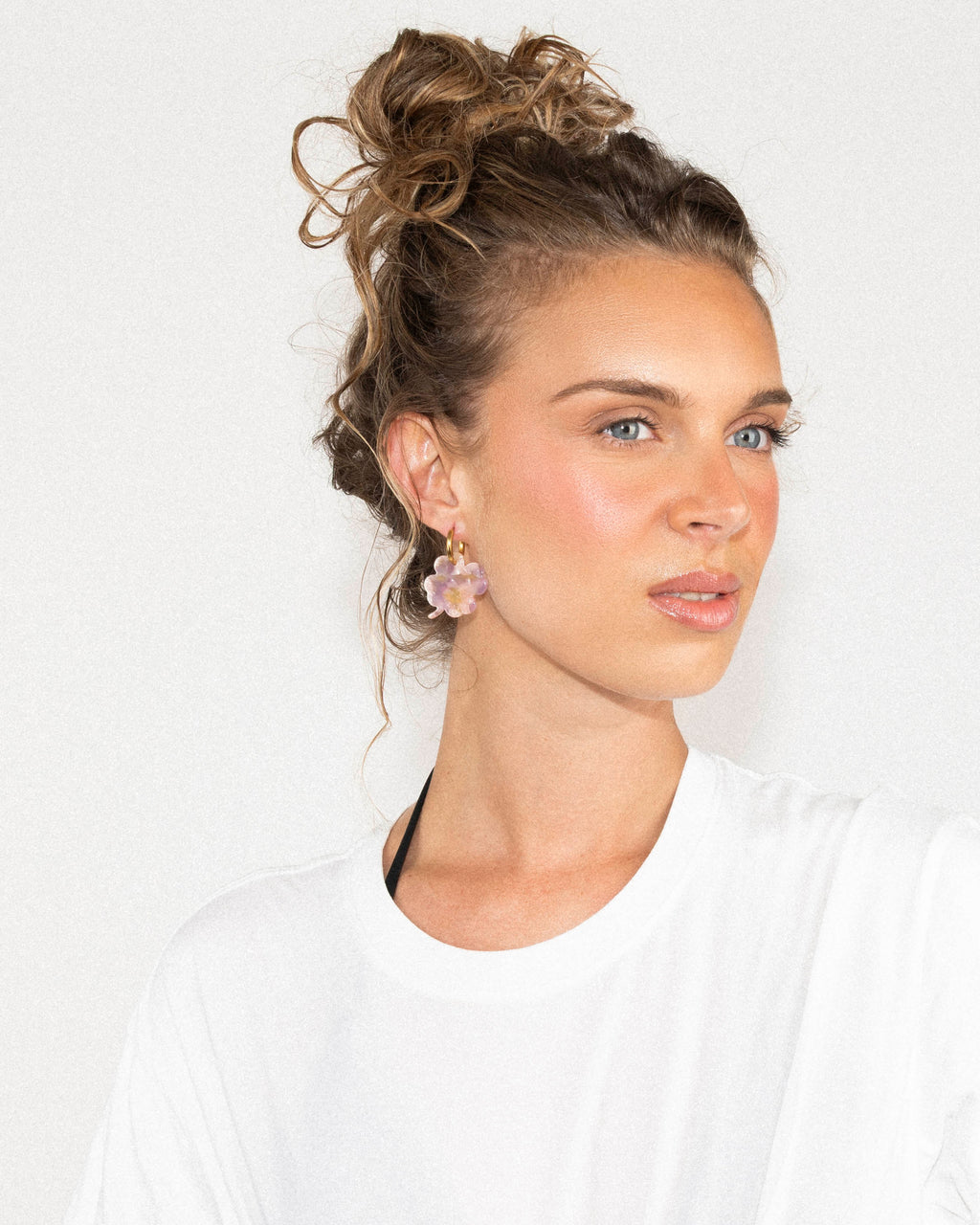 Boucles D'Oreilles Trèfle - Rose Orangé