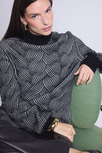 Strukturpullover Ambra - Schwarz-Weiß - Damen - Kaschmir Und Wolle