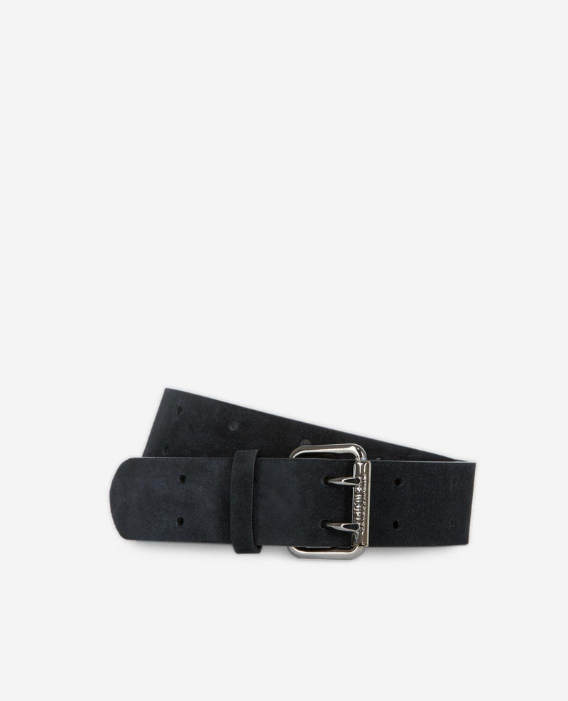 The Kooples - Ceinture En Daim Avec Boucle Double Ardillons - Femme