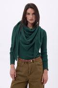 Bufanda bandana oversize triangular lisa Amel - Verde botella - Mujer